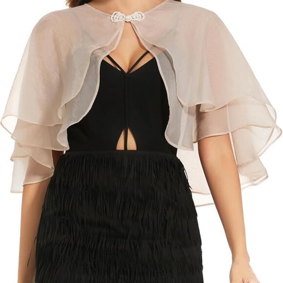 Women's Sheer Tencel Shawls and Wraps for Evening Dresses Soft Wedding Cape Ligh - Picture 3 of 6